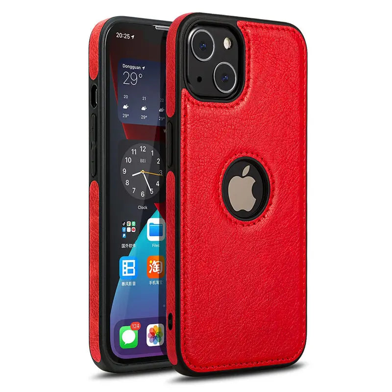 Capa de telefone de couro fino ultra fino para IPHONE 