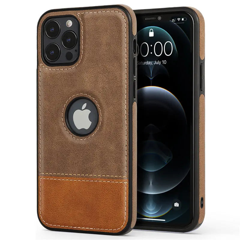 Capa de telefone de couro fino ultra fino para IPHONE 