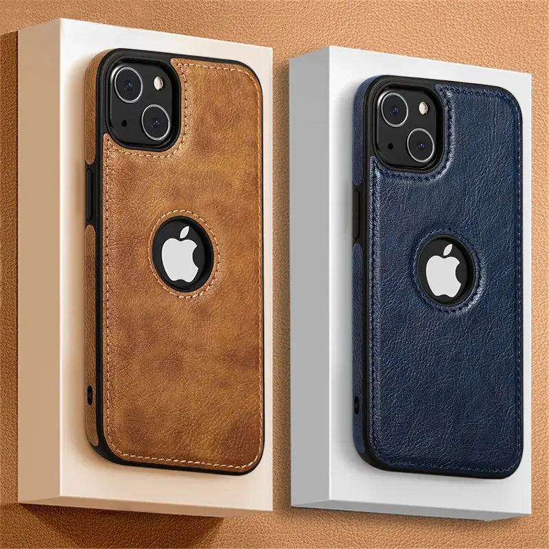 Capa de telefone de couro fino ultra fino para IPHONE 