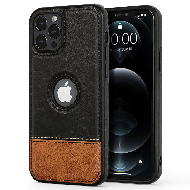 Capa de telefone de couro fino ultra fino para IPHONE 