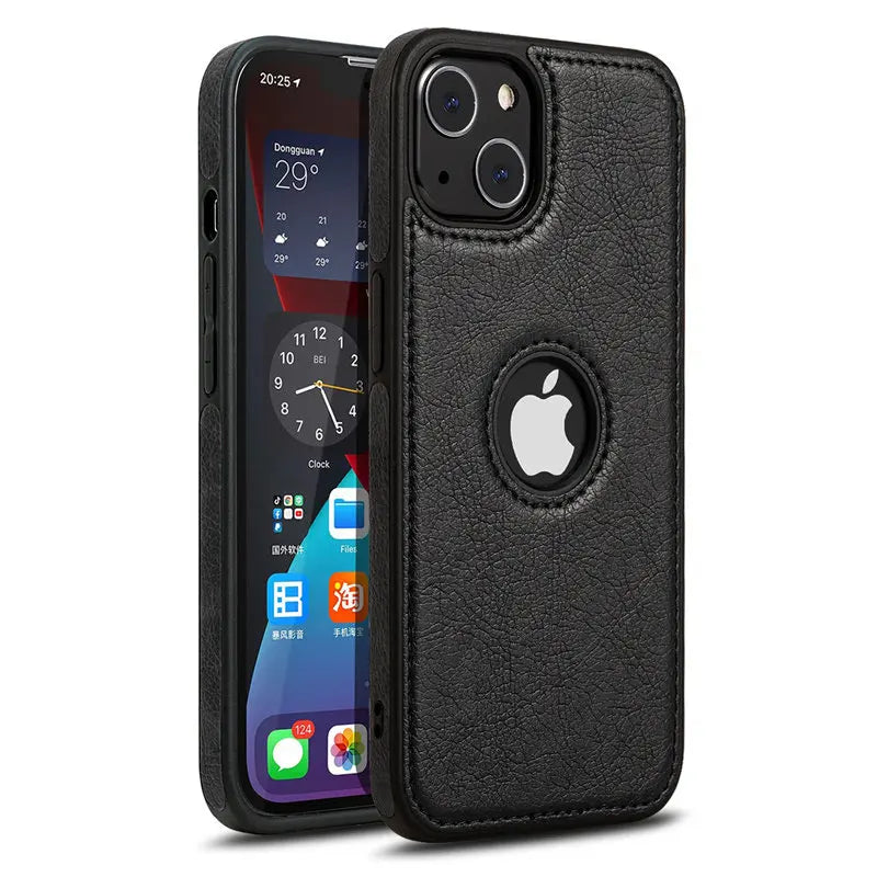 Capa de telefone de couro fino ultra fino para IPHONE 