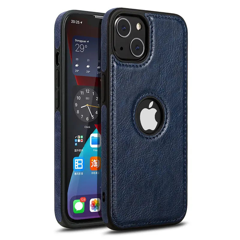 Capa de telefone de couro fino ultra fino para IPHONE 