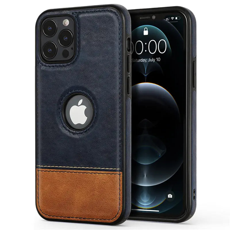 Capa de telefone de couro fino ultra fino para IPHONE 