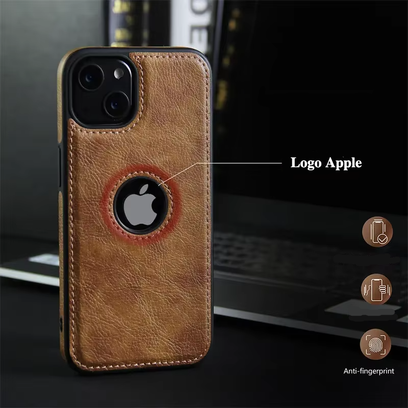 Capa de telefone de couro fino ultra fino para IPHONE 