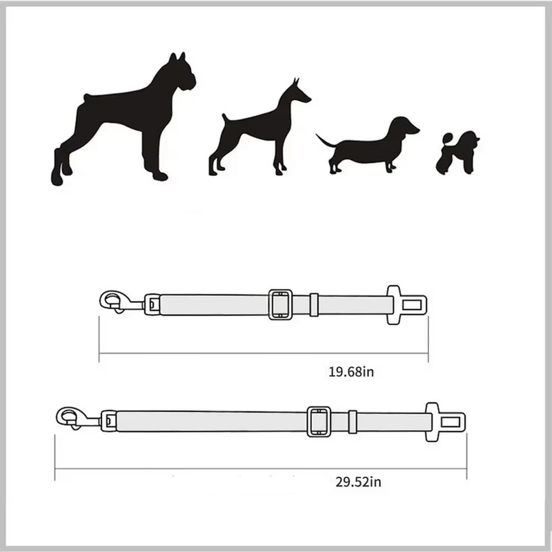 Cinto de Segurança Ajustável para Pets - Conforto e Segurança em Viagens!